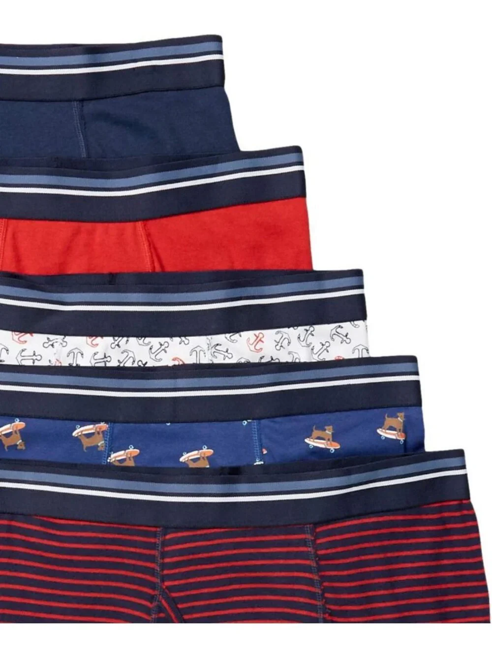 Breathable Cotton Boxer Briefs for Men, Tag-Free, Comfortable Fit, Pack of 5